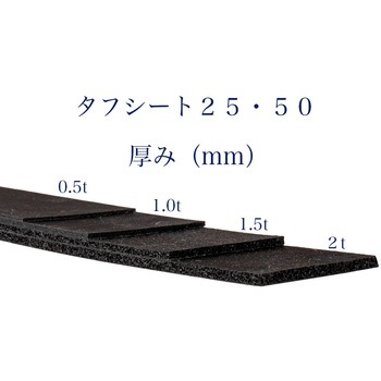 EPDMスポンジゴムシート粘着テープ付き【高気密薄物：タフロングタフタフシート25】 岡安ゴム