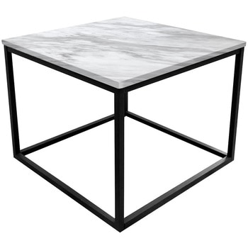 大理石調サイドテーブル(正方形) - アーバン