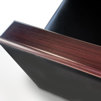 応接ソファ 木肘タイプ  1人掛け(PVC) アーバン