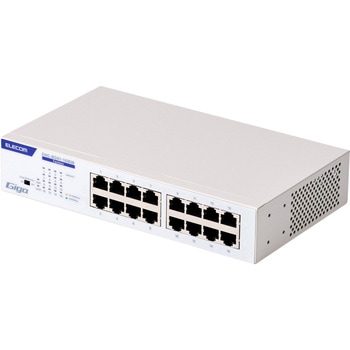 スイッチングハブ 長寿命設計 電源内蔵 メタル筐体 1年保証 ホワイト エレコム