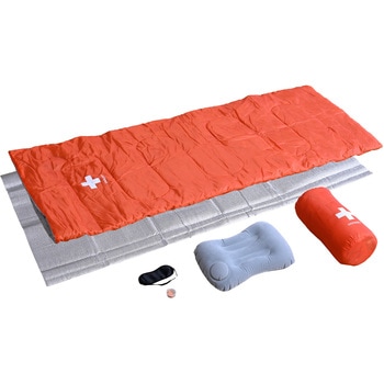 防災士監修 防災寝袋5点セット 寝袋 アイマスク アルミシート 耳栓 エア枕 YAMAZEN(山善)
