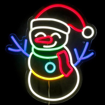 LEDネオンライト(スノーマン) - アルファ[販促]