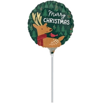 ポップバルーン(AG9インチモダンクリスマスレインディア)ブローイングタイプ - アルファ[販促]