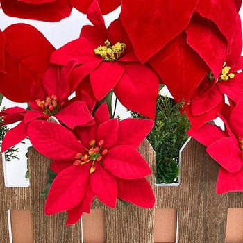 ポインセチア垣根スタンド - アルファ[販促]