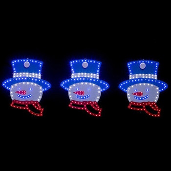 SMDイルミネーション 3連スノーマン アルファ[販促]