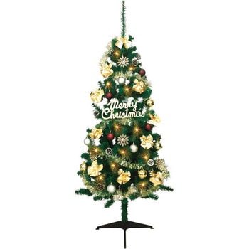 180cmゴールドクリスマスツリーセット アルファ[販促]