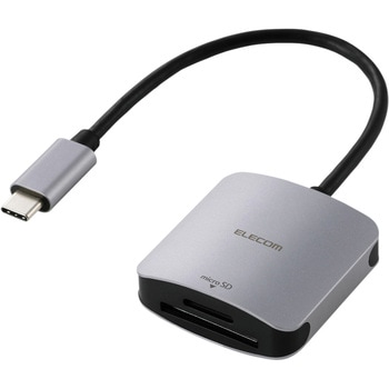 SDカードリーダー Type-C SD/microSD対応 UHS-II 312MB/s 超高速データ転送 ProRes保存対応 アルミ筐体 エレコム
