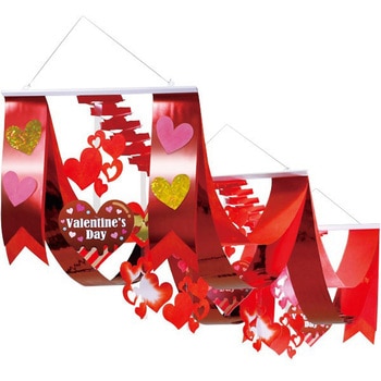 ハートチョコプリーツ2連ペナント アルファ[販促]