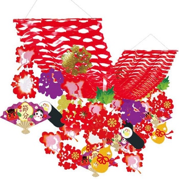 節分扇プリーツハンガー - アルファ[販促]