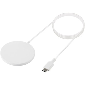 ワイヤレス充電器 7.5W マグネット内蔵 卓上 ケーブル一体型 iPhone Airpods 1m エレコム