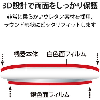 AirTag用 フィルム 耐衝撃 傷リペア 両面 光沢 2セット フルカバー 指紋防止 エレコム