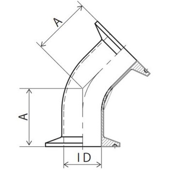 45°ヘルールエルボ フローバル