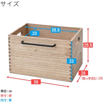 りんご箱 蓋付 角箱 4箱 // ストレージボックス ウッドボックス