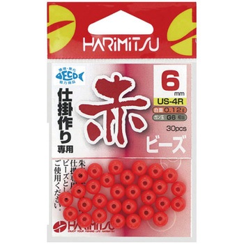 US-4R 赤ビーズ ハリミツ