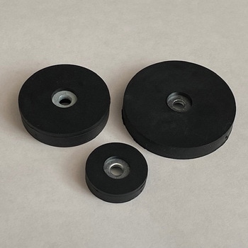 ゴムコートマグネット 皿ねじ用 超強力ネオジム磁石 22，34，43Φ 3種類 杉原産業