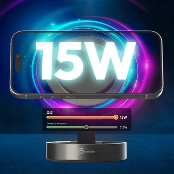 Qi2 3in1 スタンド式 ワイヤレス充電器 j5 create