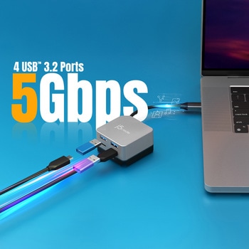 USB-C フレキシブルポート搭載 4K/144 HDMI 6-in-1 マルチハブ j5 create