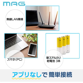 無線LAN掛時計 MAG(ノア精密)