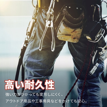 ステンレスカラビナ 高耐久 コンパクト 落下防止 10個セット AFF WARE