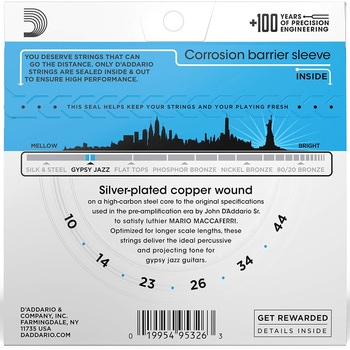 マカフェリースタイルギター弦 D'Addario