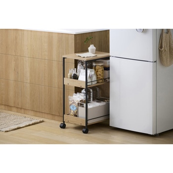 スリム目隠しワゴン 奥行39.6×高さ68cm アイリスオーヤマ