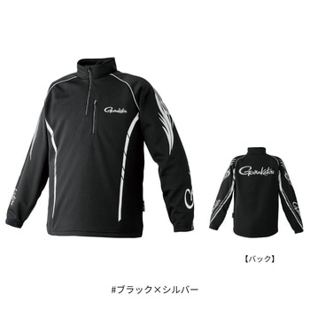 GM3766 2WAYウォームジップシャツ #ブラック×シルバー がまかつ Gamakatsu