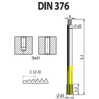 DIN 高性能 転造タップ(UNC・インチ寸法・並目) カーメックス ロール