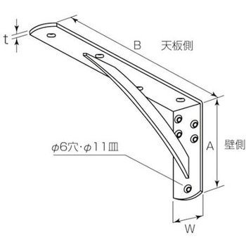 パワー棚受(スチール)ブラック N-475 シリーズ - MK(丸喜金属本社)