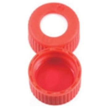 セプタム付 AVCS スクリューキャップ(9-425)赤/白 1mm 100個入 6ASC9ST1シリーズ Thermo Fisher Scientific