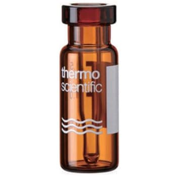 クリンプバイアル(ND11)褐色 ラベル付 0.3mL ガラス(ガラスインサート付) 6PCV1103シリーズ - Thermo Fisher Scientific