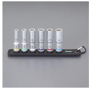 1/2"DR ディープソケットセット ZYKLOP エスコ