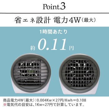 ミスト機能付き冷風卓上扇風機 大河商事