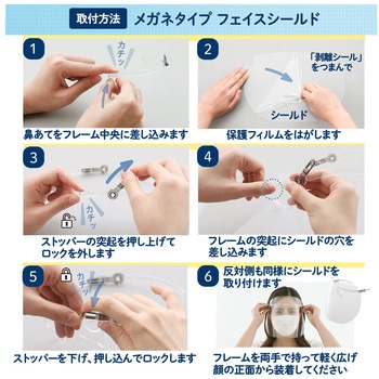 メガネタイプ フェイスシールド 専用交換シールド PLUS(プラス)[文具]