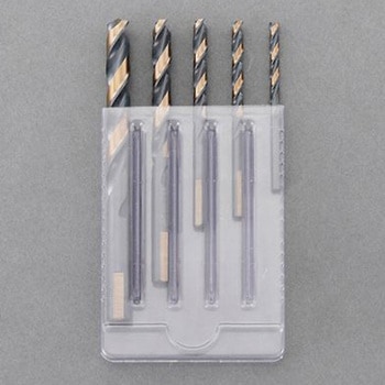 4.0-10.0mm/ 5本組 ストレートドリル HSS エスコ