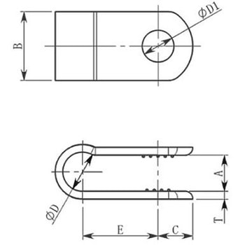 4.5mm ケーブルクランプ 導電性/100個 エスコ