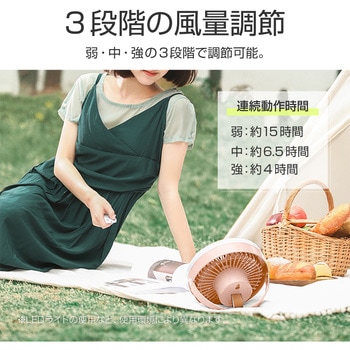 2WAYライト付き卓上扇風機 LEPLUS