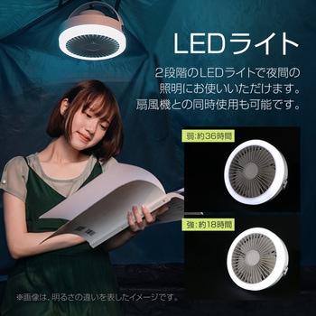 2WAYライト付き卓上扇風機 LEPLUS