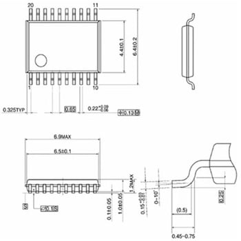 8回路 Dラッチ 3ステートバッファ CMOS TSSOP20 東芝