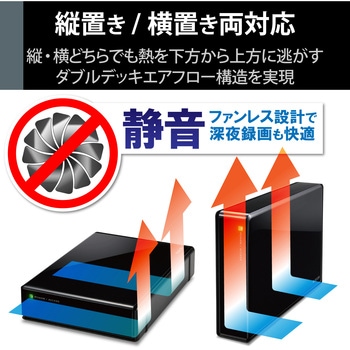 HDD (ハードディスク) 外付け デスクトップ SeeQVault規格 USB3.2(Gen1) ブラック エレコム