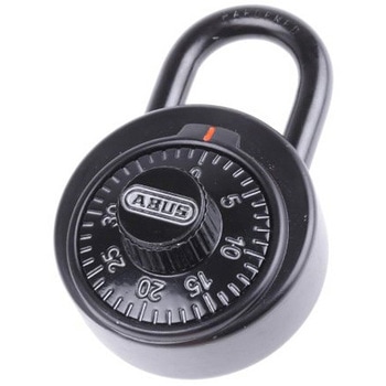 Abus 組み合わせ南京錠 パドロック 真鍮、スチール 黒 ABUS