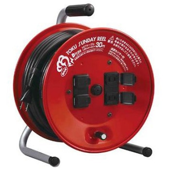 AC125V/15A/30m コードリール 温度センサー付 エスコ