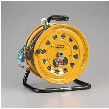 AC125V/15A/30m コードリール 元置型・漏電遮断 エスコ