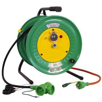 AC125V/15A/30m 手元リール 防雨・防塵型/アース付 エスコ