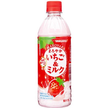 まろやかいちご&ミルク500mL サンガリア ペットボトル 本数24 - 【通販