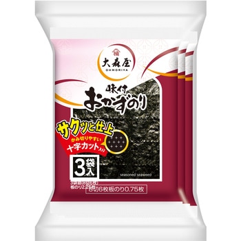 おかずのり3袋サクッと仕上 大森屋