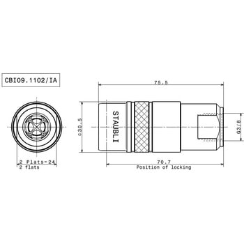 CBI09ソケット メネジ STAUBLI