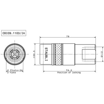 CBI09ソケット メネジ STAUBLI