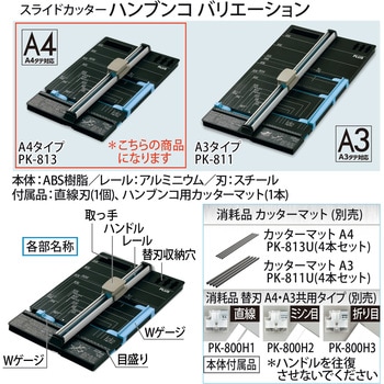 スライドカッター ハンブンコ PLUS(プラス)[文具]