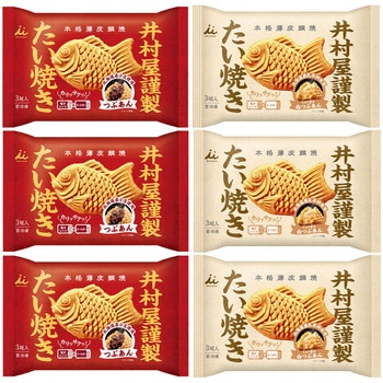 [冷凍]井村屋 たい焼き2種セット(各3個)(つぶあん・白つぶあん) 井村屋