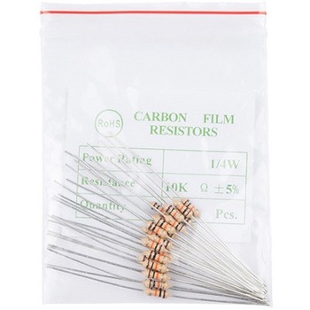 Resistor 10K Ohm 1/4 Watt PTH - 20 pack Thick Leads SPARKFUN